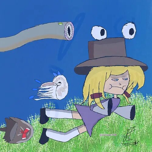 Suwako having fun in the... Ediacaran period? Hag!