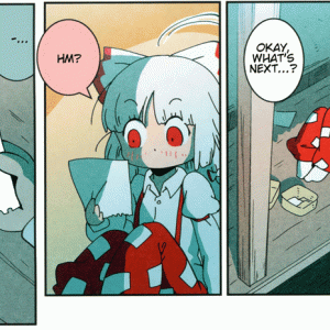 Mokou Finds a Thing.gif