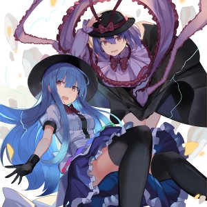 __hinanawi_tenshi_and_nagae_iku_touhou_drawn_by_rin_falcon__8e2c115e1c14a80009677147fea009de.jpg