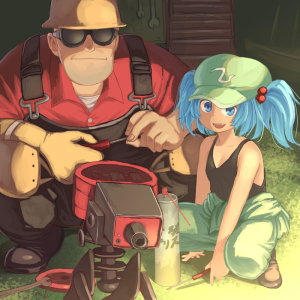 kawashiro_nitori_engineer_and_red_engineer_touhou_and_1_more_drawn_by_omaesan_camp_192__b7c7bebe68c8e145fcca32de793067c4.png