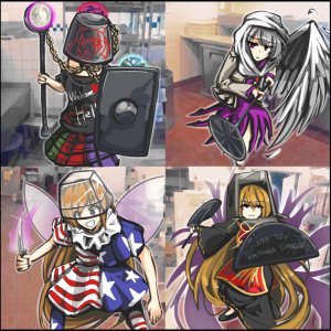 clownpiece_junko_hecatia_lapislazuli_and_kishin_sagume_touhou_and_1_more_drawn_by_kaliningradg__fc0e72a3013da26e10eccfd9fbb74c67