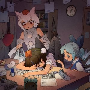 cirno_shameimaru_aya_and_inubashiri_momiji_touhou_and_1_more_drawn_by_chenwei_jun__sample-f8a25e6de05a9060923b906bdff2dcf6.jpg