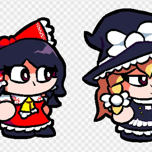 Mini reimu and marisa