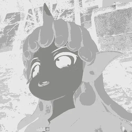 Aunn Portrait -- Negative Version