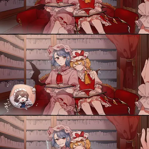 Scarlet Sisters In The SDM Library by laspberry.