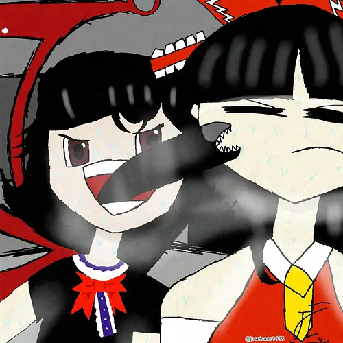 that one scene in alien but with nue poor reimu
